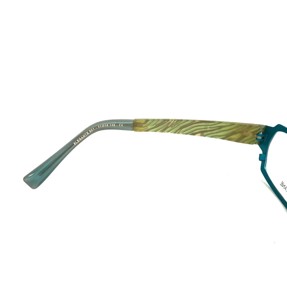 Jean Lafont Eyeglasses Frames ELEGANTE 501 Brown Blue Green Striped 51-18-135
